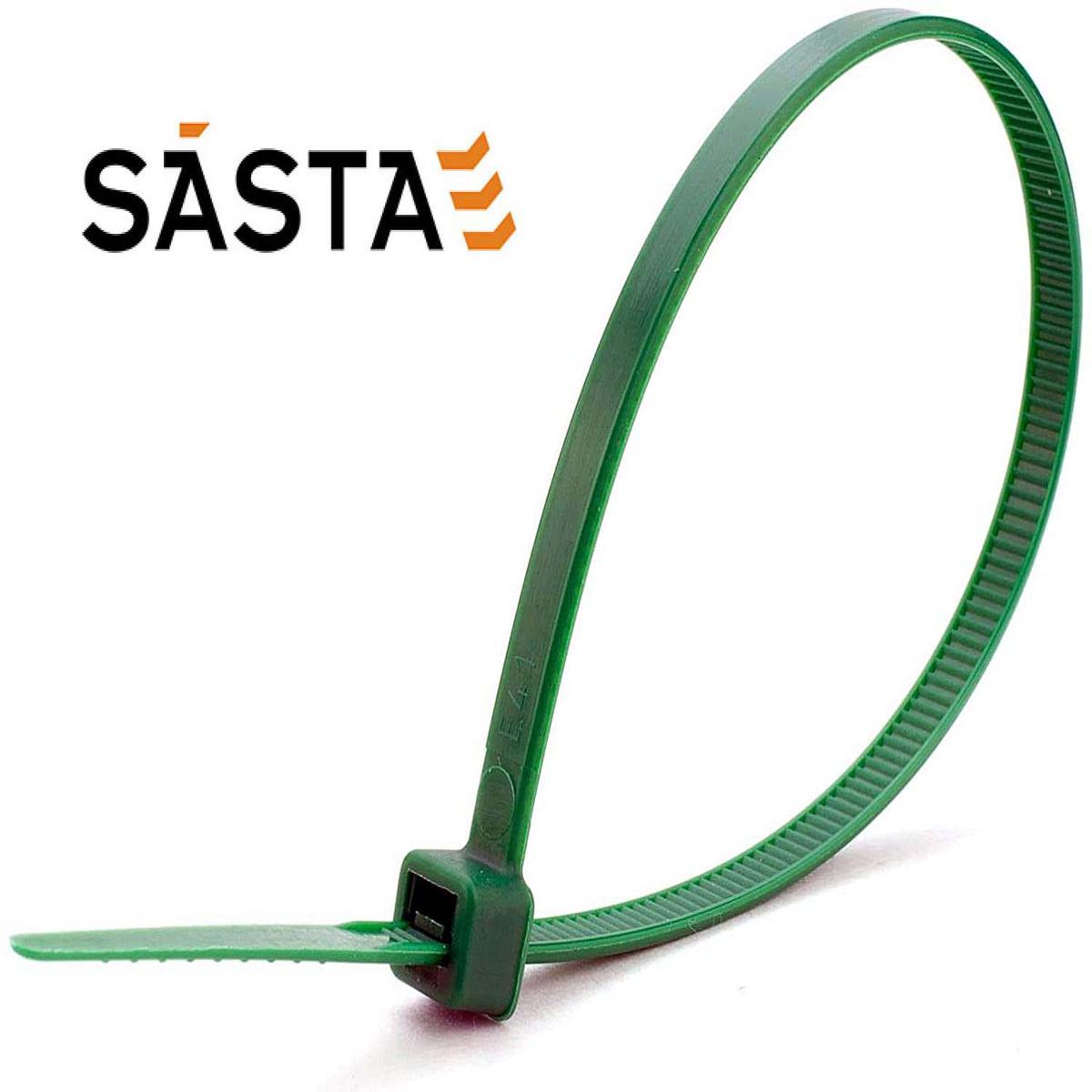 Sasta 48x200mm Green Cable Tie (pk 100)