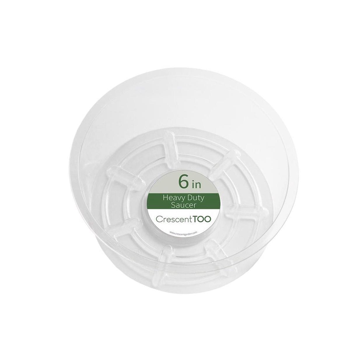 Crescent Too BVH060S00C Round Plant Saucer Plastic Clear