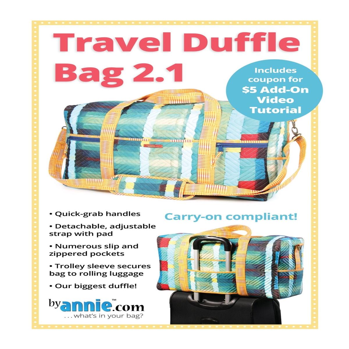 Travel Duffle Bag 21 from By Annie (Printed Paper Pattern)