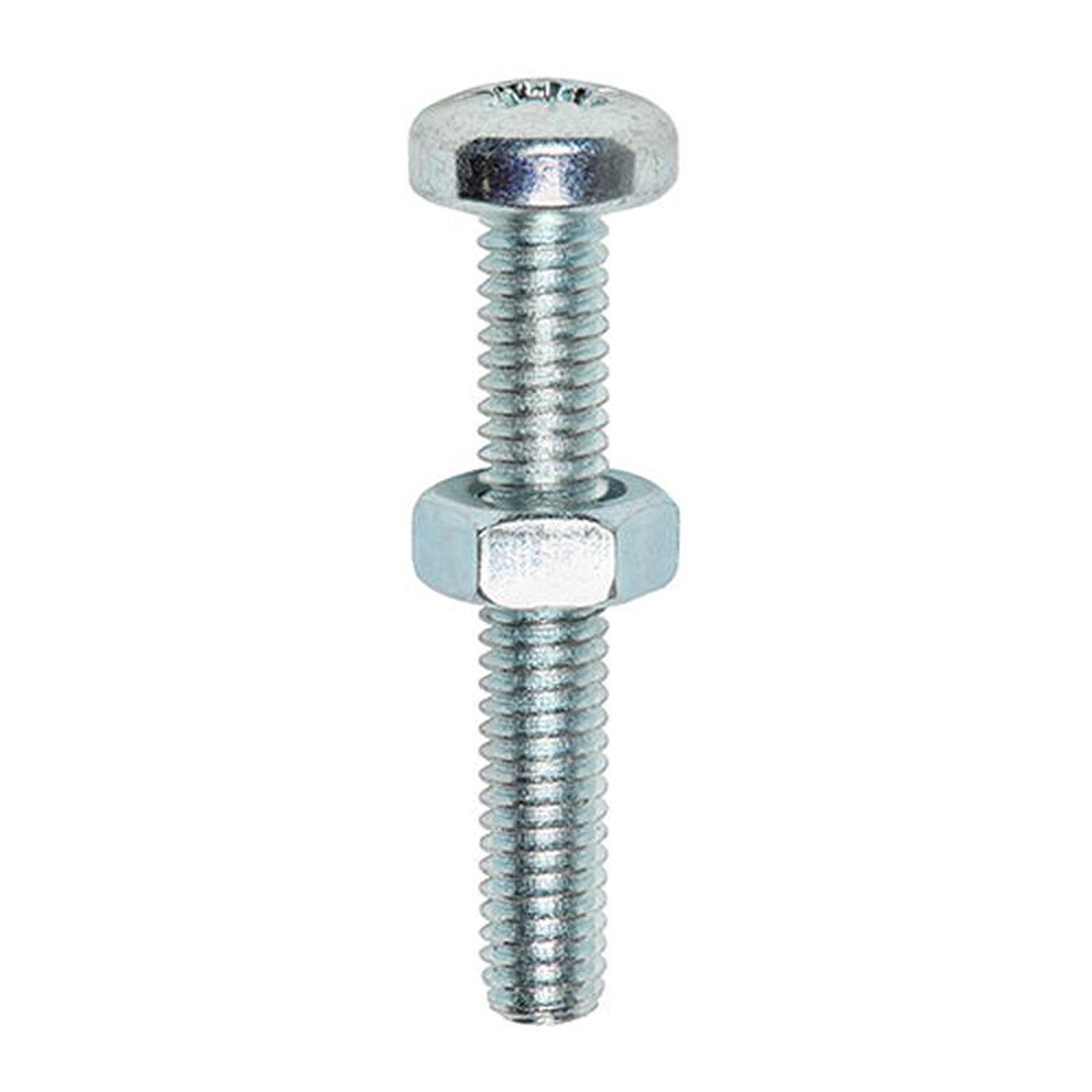 TIMCO Machine Pan Head Screws 038 Hex Nut Silver 8211 M6 x 16