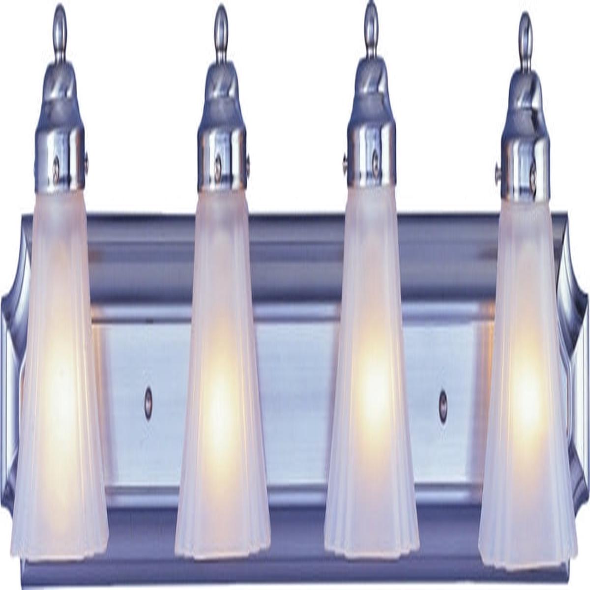 Boston Harbor RF-V-042-BN Vanity Light Fixture 60 W 4-Lamp A19 or CFL Lamp Steel Fixture Brushed Nickel Fixture