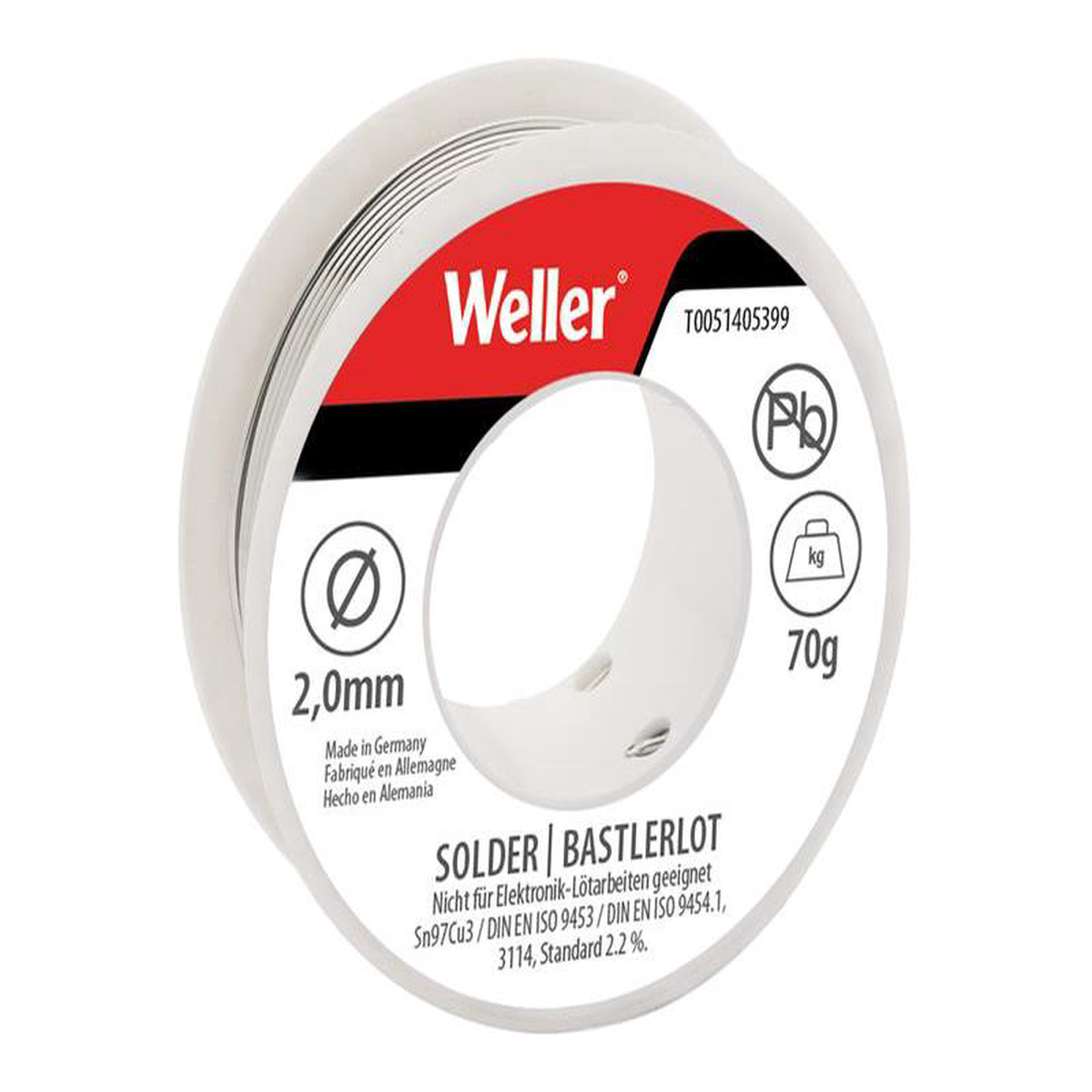 Electronic Lead-Free Solder Sn97Cu3 2mm 70g