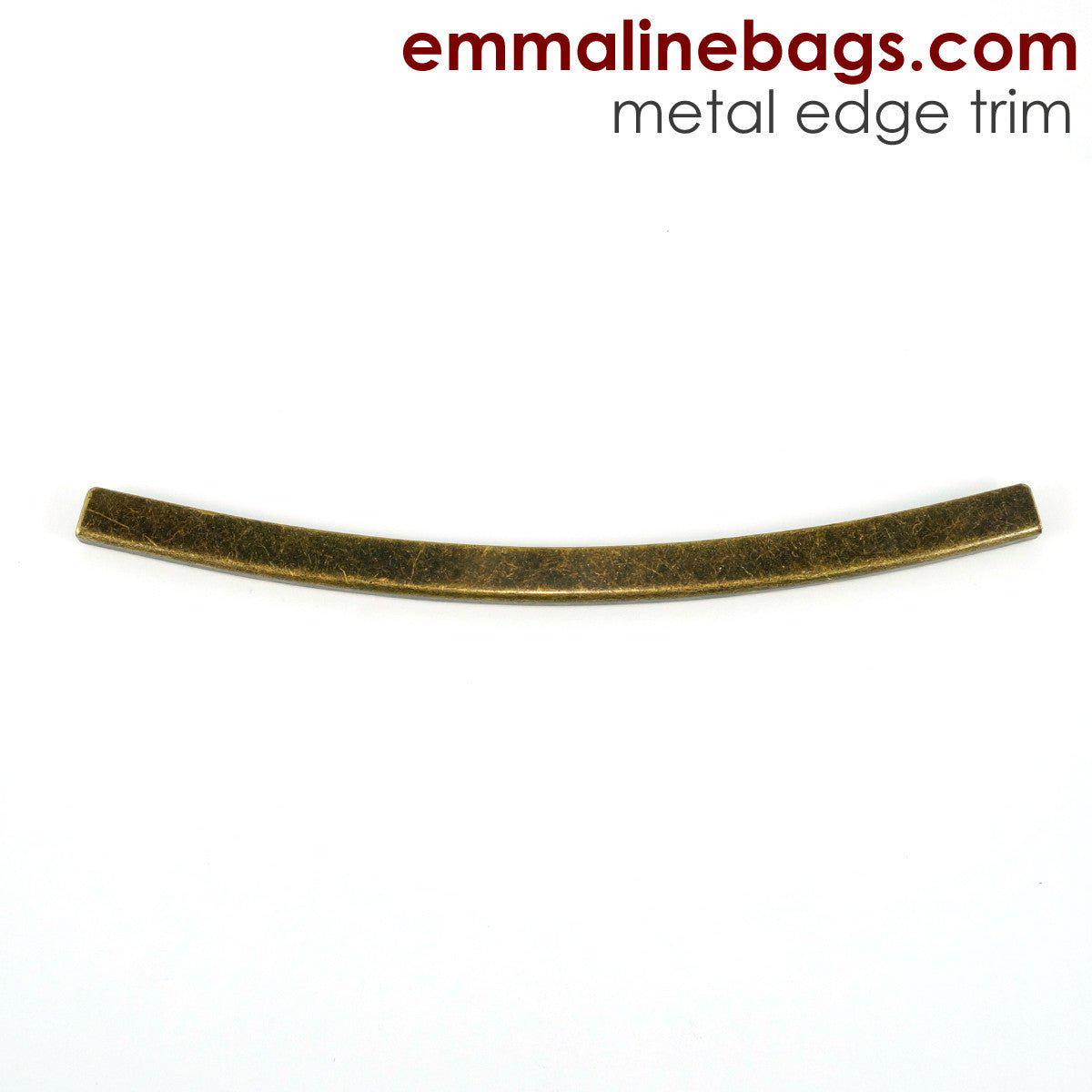 Metal Edge Trim Style D - Curved - in Antique Brass