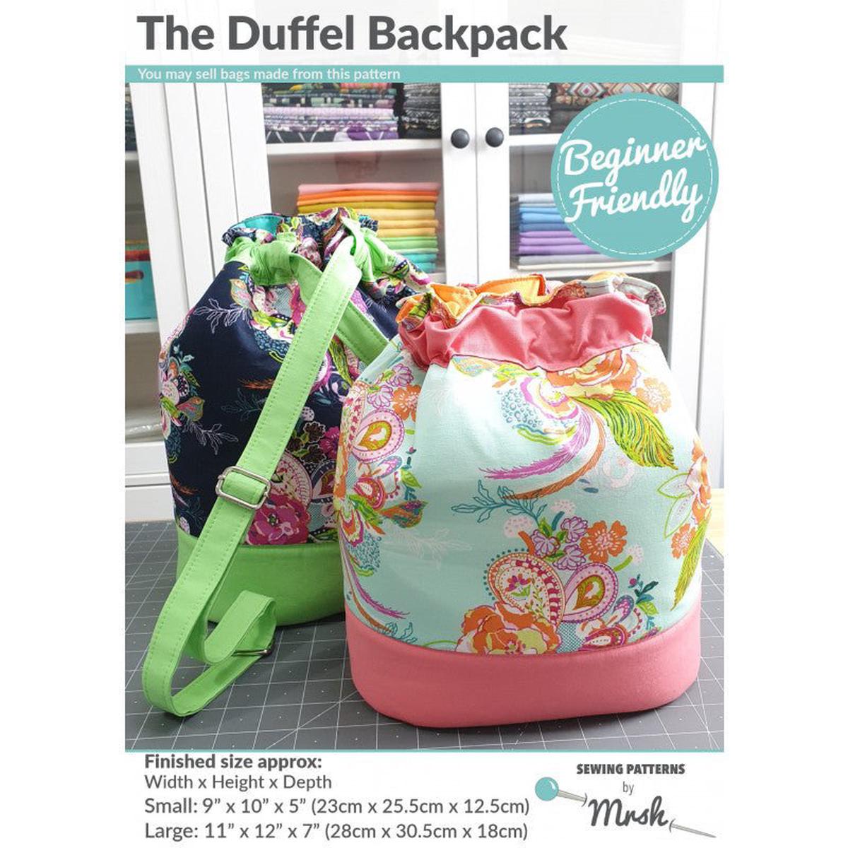 The Duffel Backpack by Sewing Patterns by Mrs H (Printed Paper Pattern)
