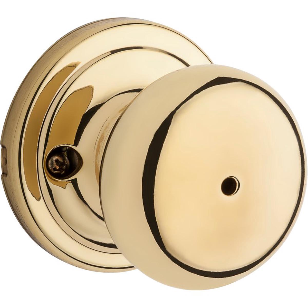 Kwikset Signature Series 730H 3 6AL RCS Privacy Lockset Hancock Mushroom Design Polished Brass Zinc Gold