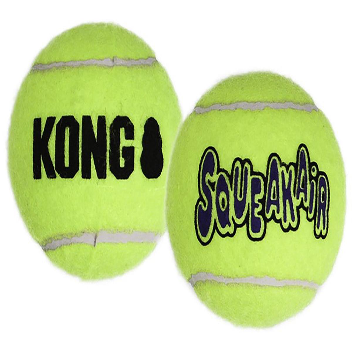 Kong SqueakAir AST1 Dog Toy L Squeaker Ball Yellow 2PK