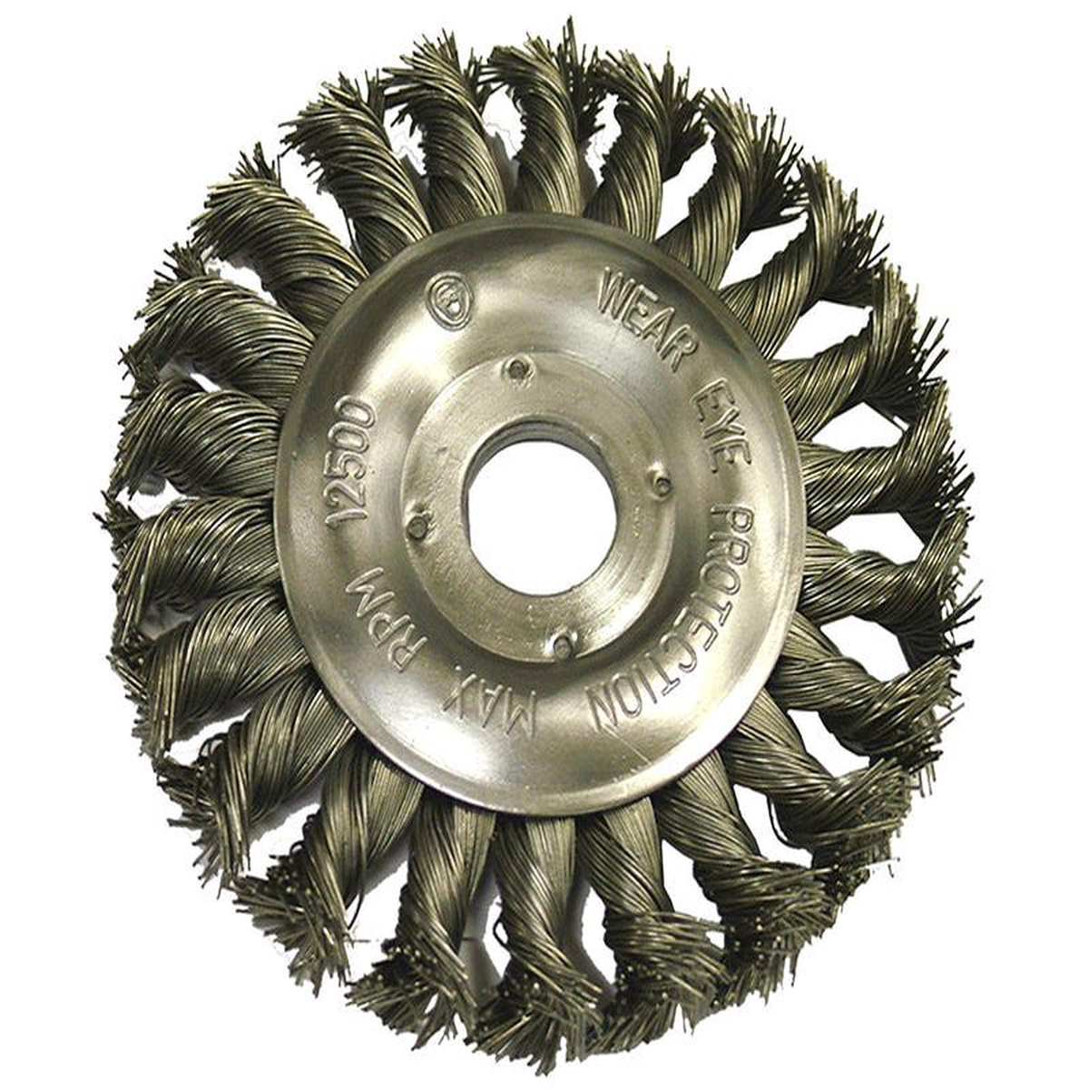 Circular Wire Brush 125 x 12mm 222mm Bore 050mm Wire
