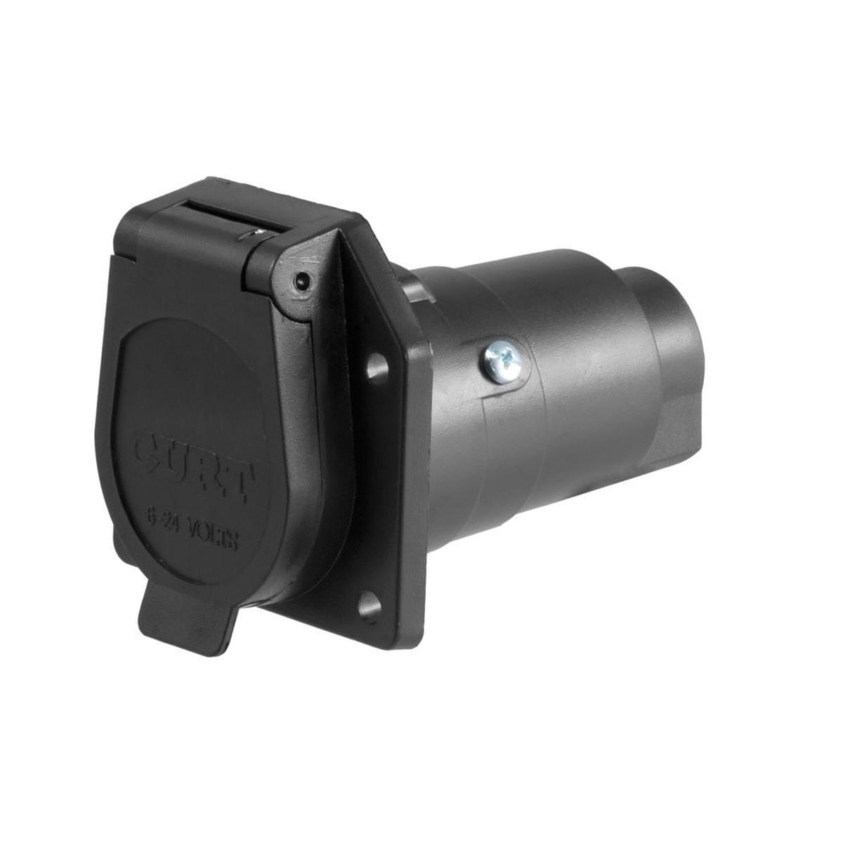 Curt 58151 Vehicle End Connector Socket 12 Volt Black