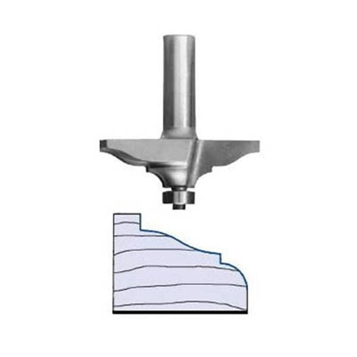 3298 Classical Ogee Table Edge Router Bit 1 PW 2-12 D X 34 CL X 2-12 OL
