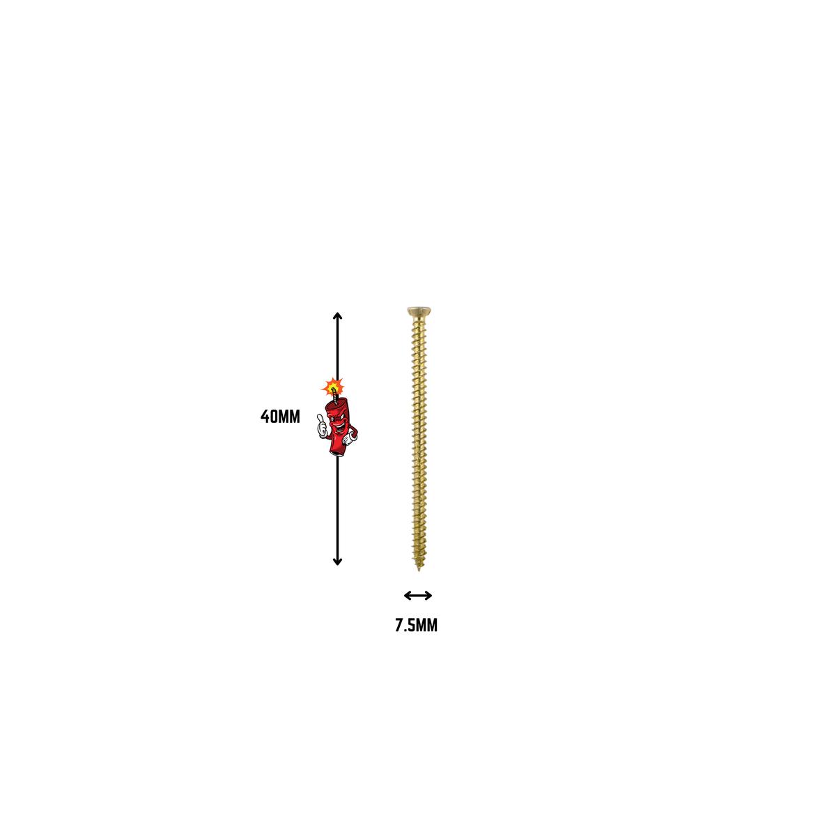 75 x 40 Multi-Fix Concrete Screw (100 PER BOX)