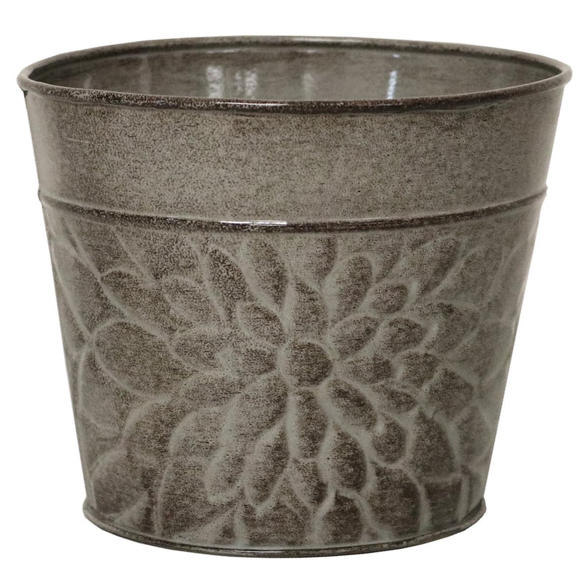 Robert Allen MPT02003 IronStone Laurel Round Planter 6 Inch