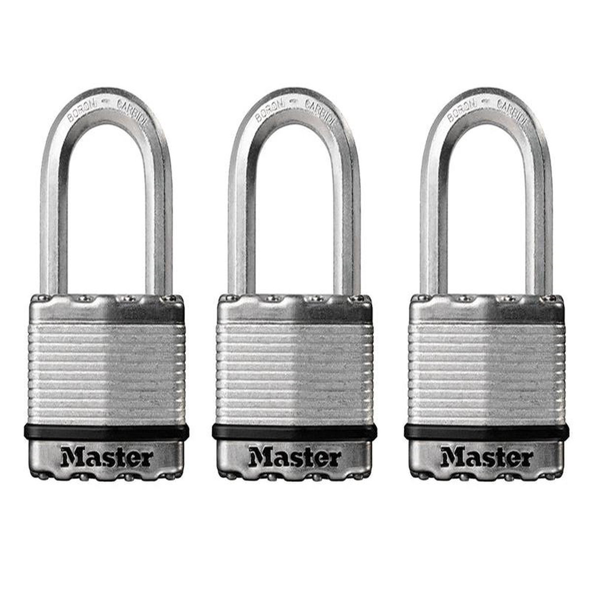 Excell Laminated Steel 50mm Padlock 8211 38mm Shackle 8211 Keyed Alike x 3
