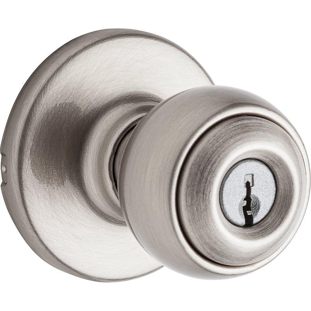 Kwikset 400P 15 6AL RCS K3 V1 Entry Knob Satin Nickel Zinc KW1 Keyway Re-Key Technology Smartkey Residential