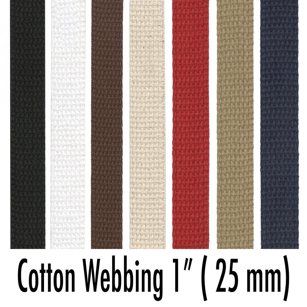 Cotton Webbing 1 (25mm) Wide (Per 1 Yard)
