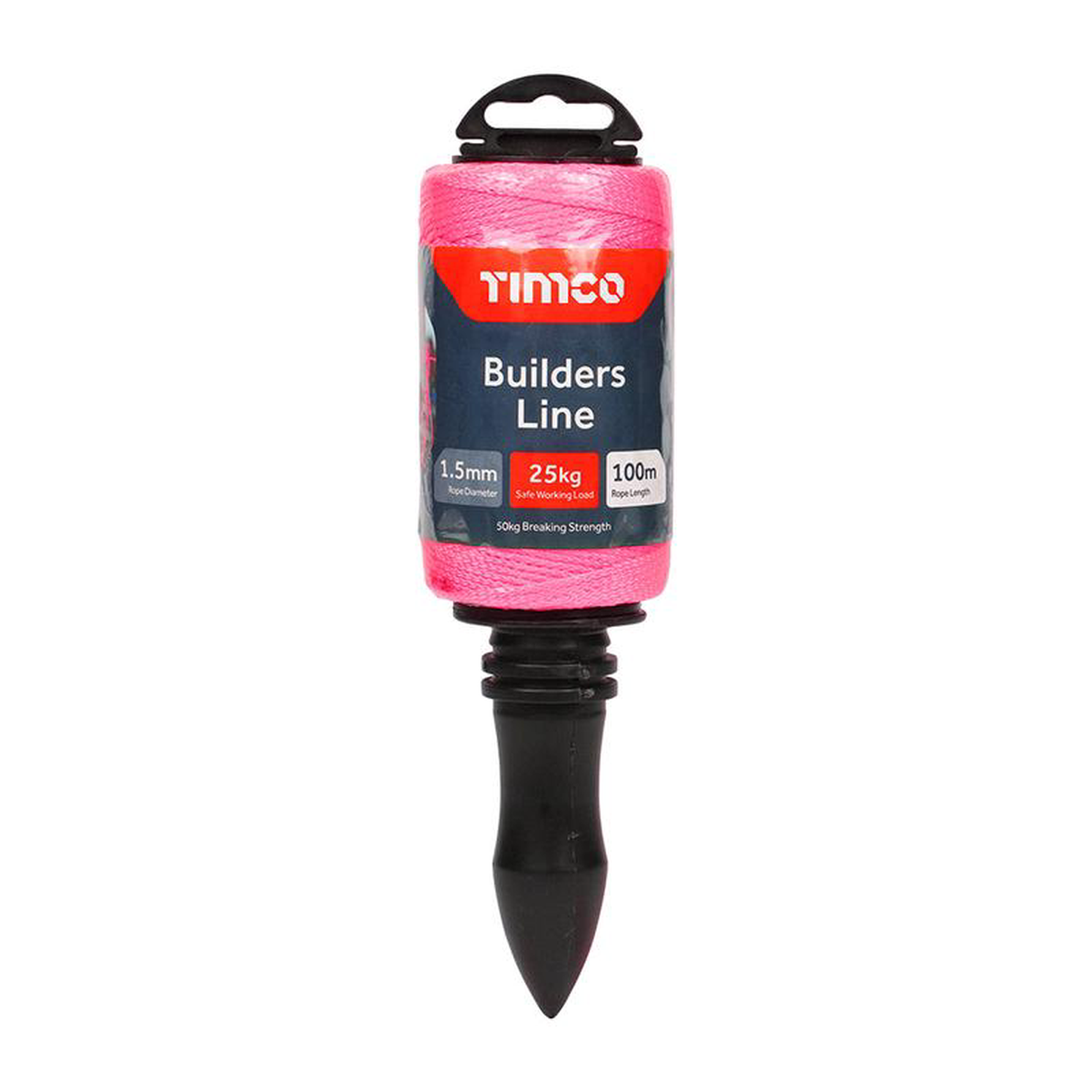 TIMCO Nylon Builders Line on Winder Pink 8211 15mm x 100m