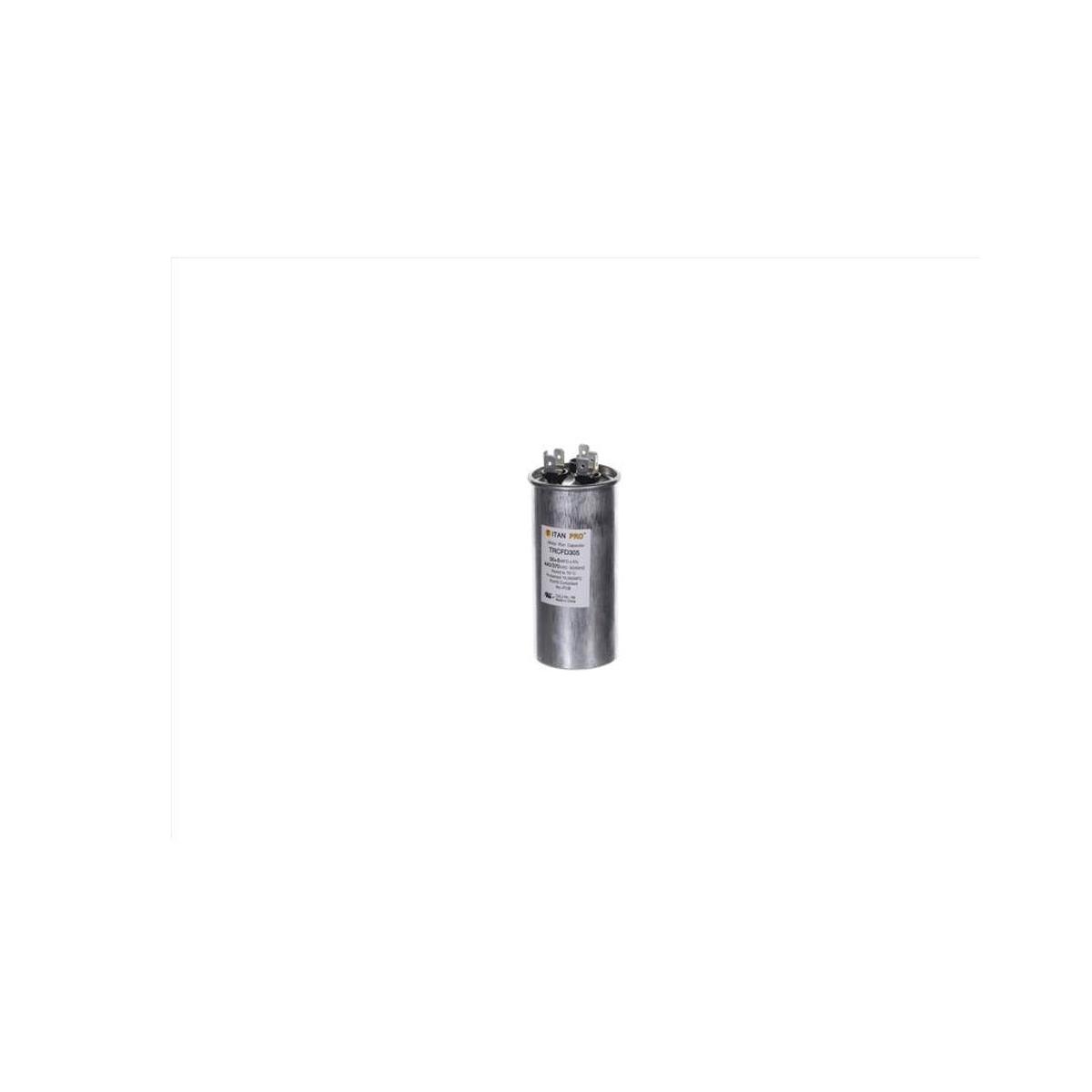 Titan Pro TRCFD305 305 MFD Round Run Capacitor Aluminum