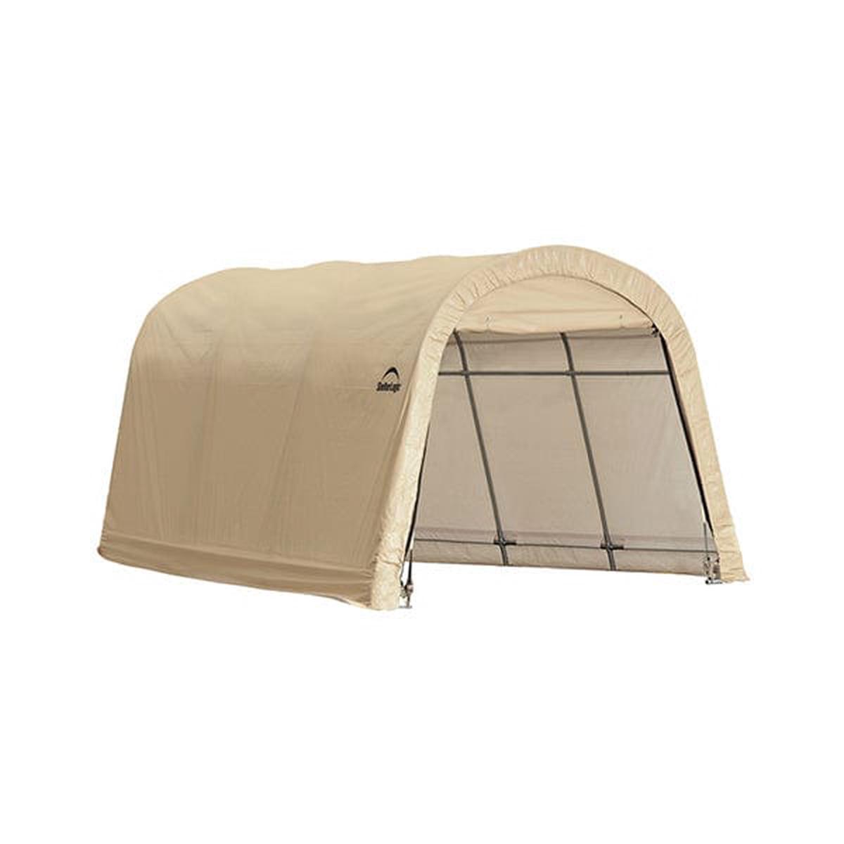 Auto Shelter 10 x 15 x 8 RoundTop Instant Garage Sandstone