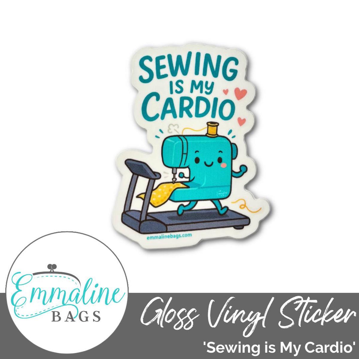 Gloss Vinyl Sticker Sewing is My Cardio