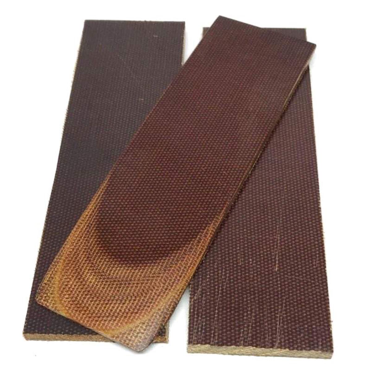 Vintage 90s Canvas Micarta- NATURAL BROWN- 11-15- Scales and Sheets
