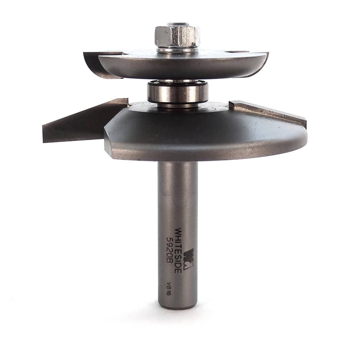 5920B 2-Wing Large Raised Panel Router Bit 3-14 D with Back Cutter Straight