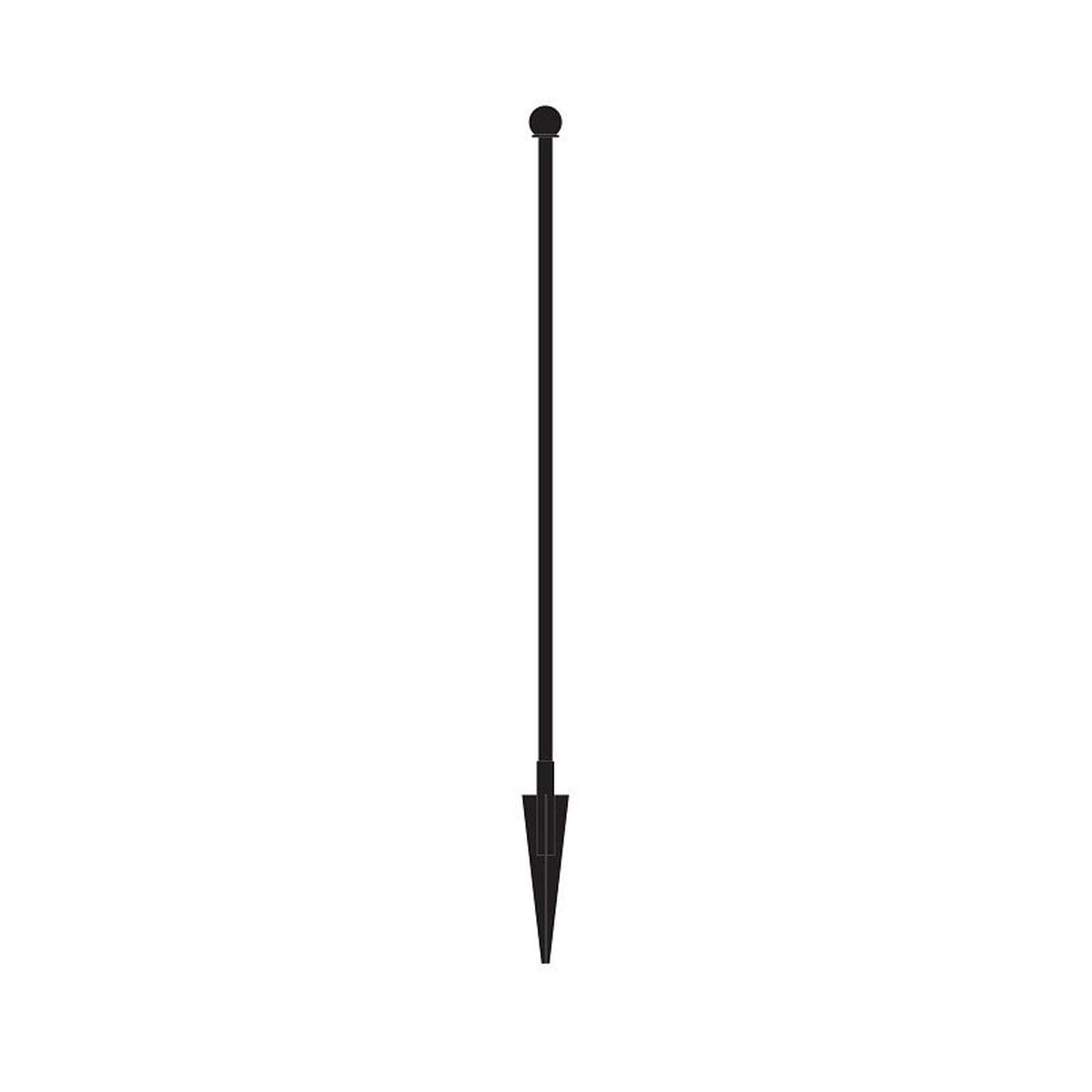 Nuvo Iron QFPST40 Post and Spike 1 in W 40 in Post 11-34 in Spike H Metal Black Painted