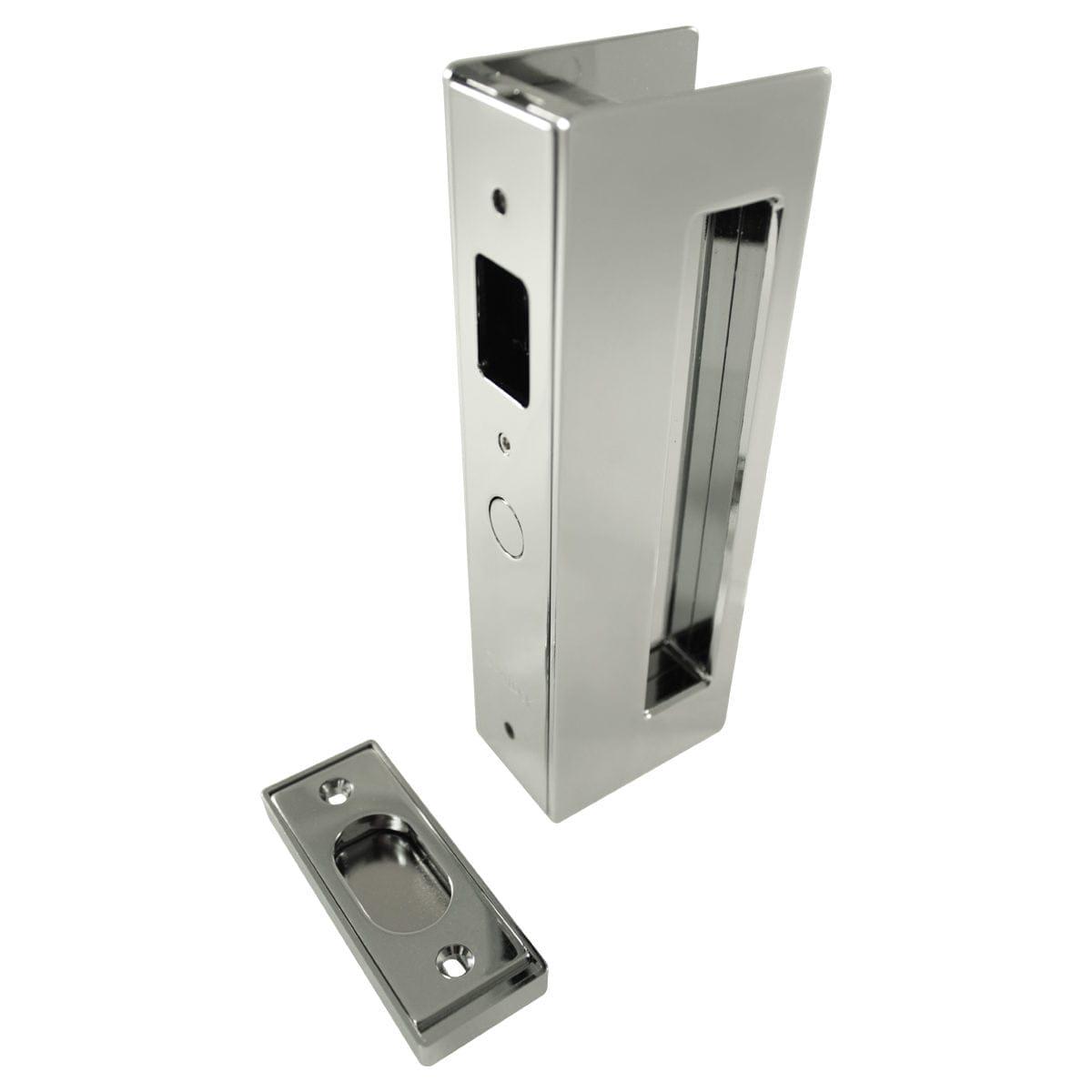 Cavity Sliders CL400 Magnetic Pocket Door Handle - Bright Chrome - Fits 1-38 Door