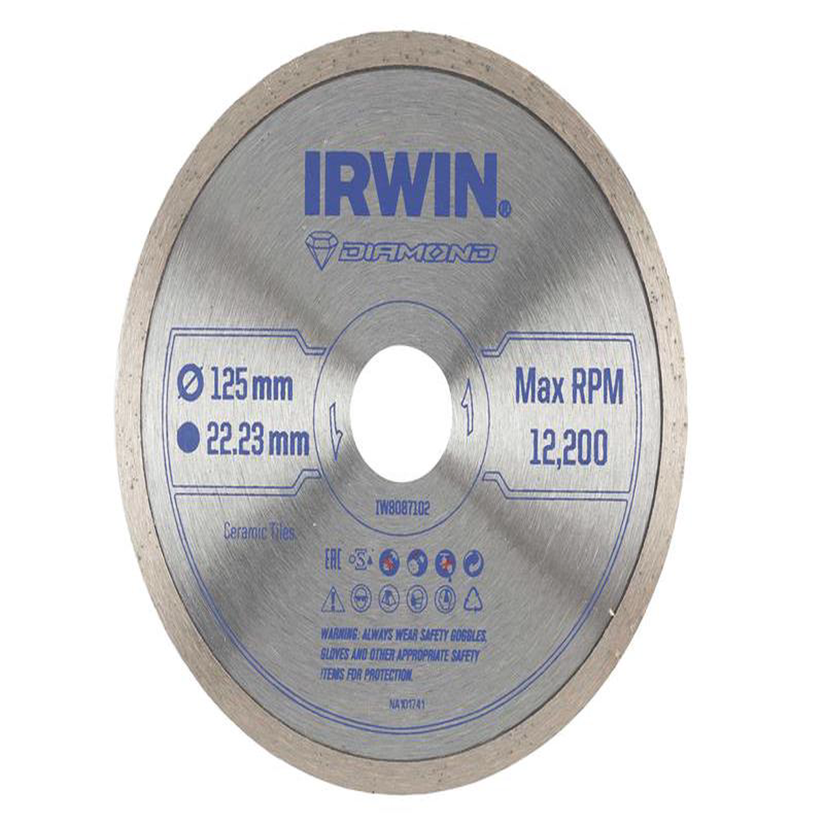 Continuous Rim Diamond Blade 125 x 2223mm