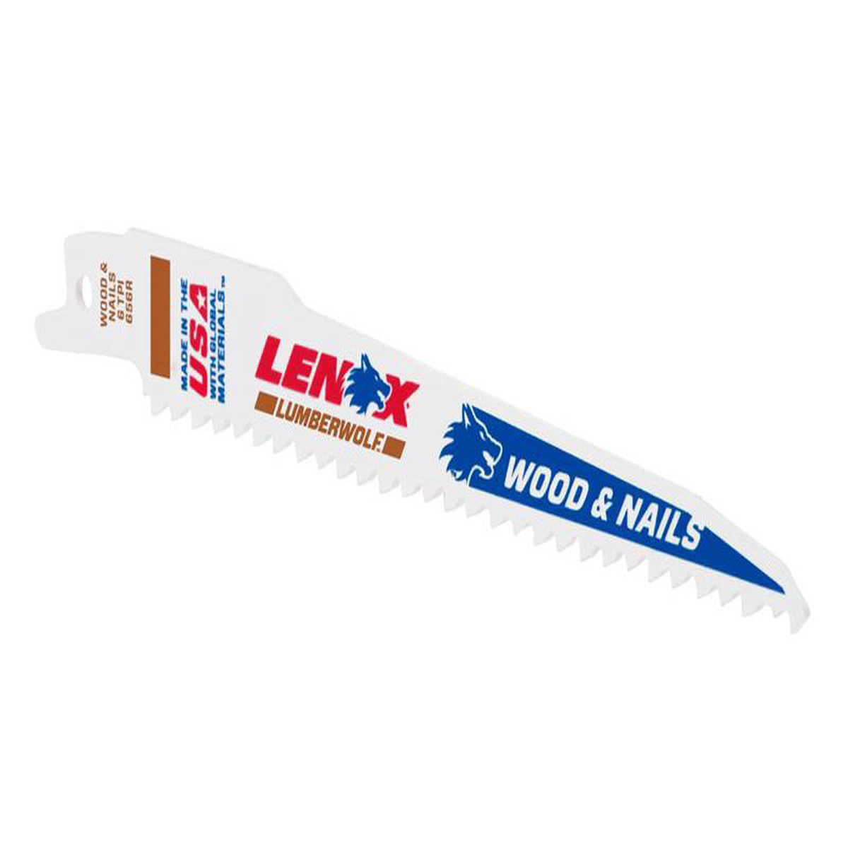 LumberWolf Reciprocating Saw Blade 152 x 19 x 13mm 6 TPI (Pack 5)
