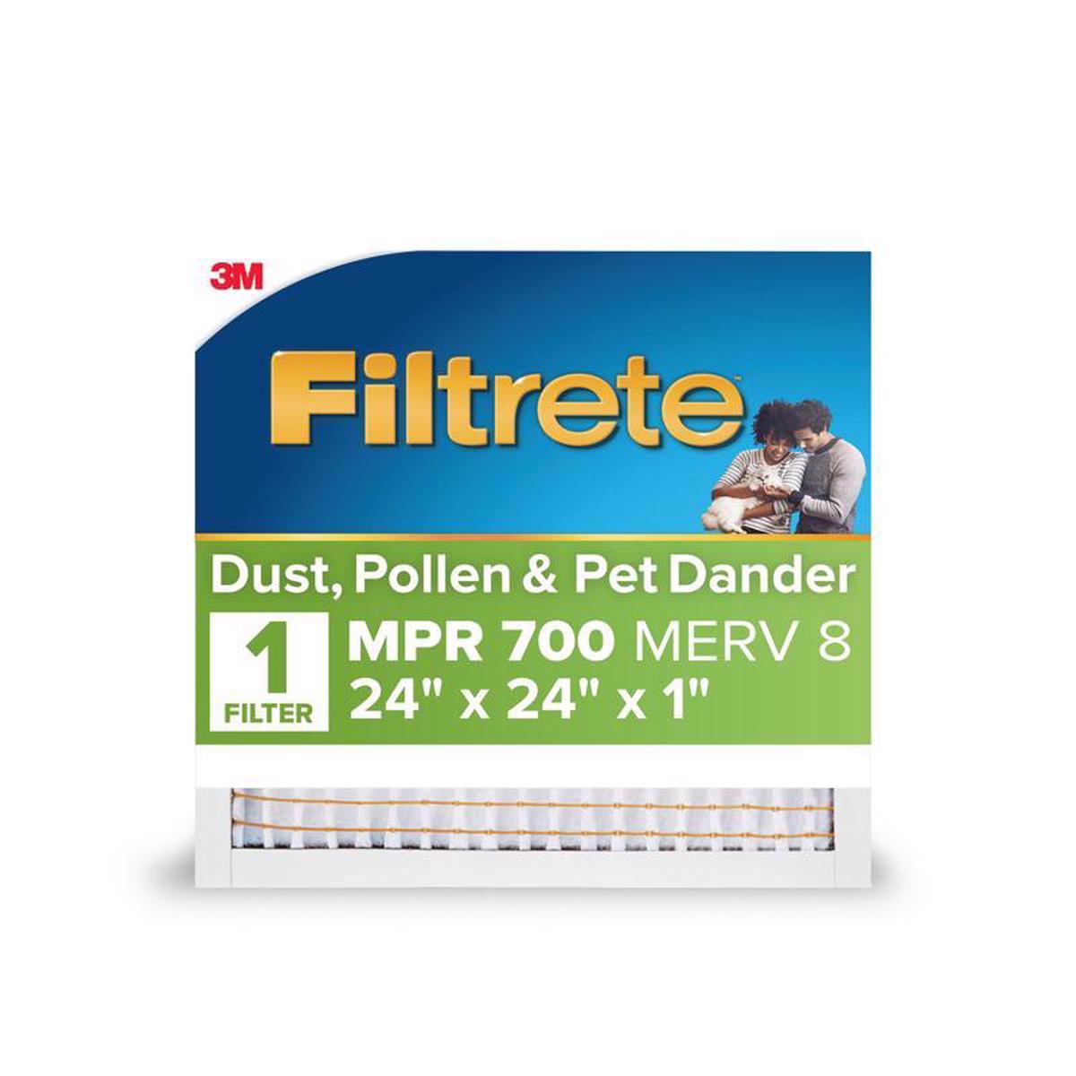 Filtrete 24 in W X 24 in H X 1 in D Polypropylene 8 MERV Air Filter 1 pk