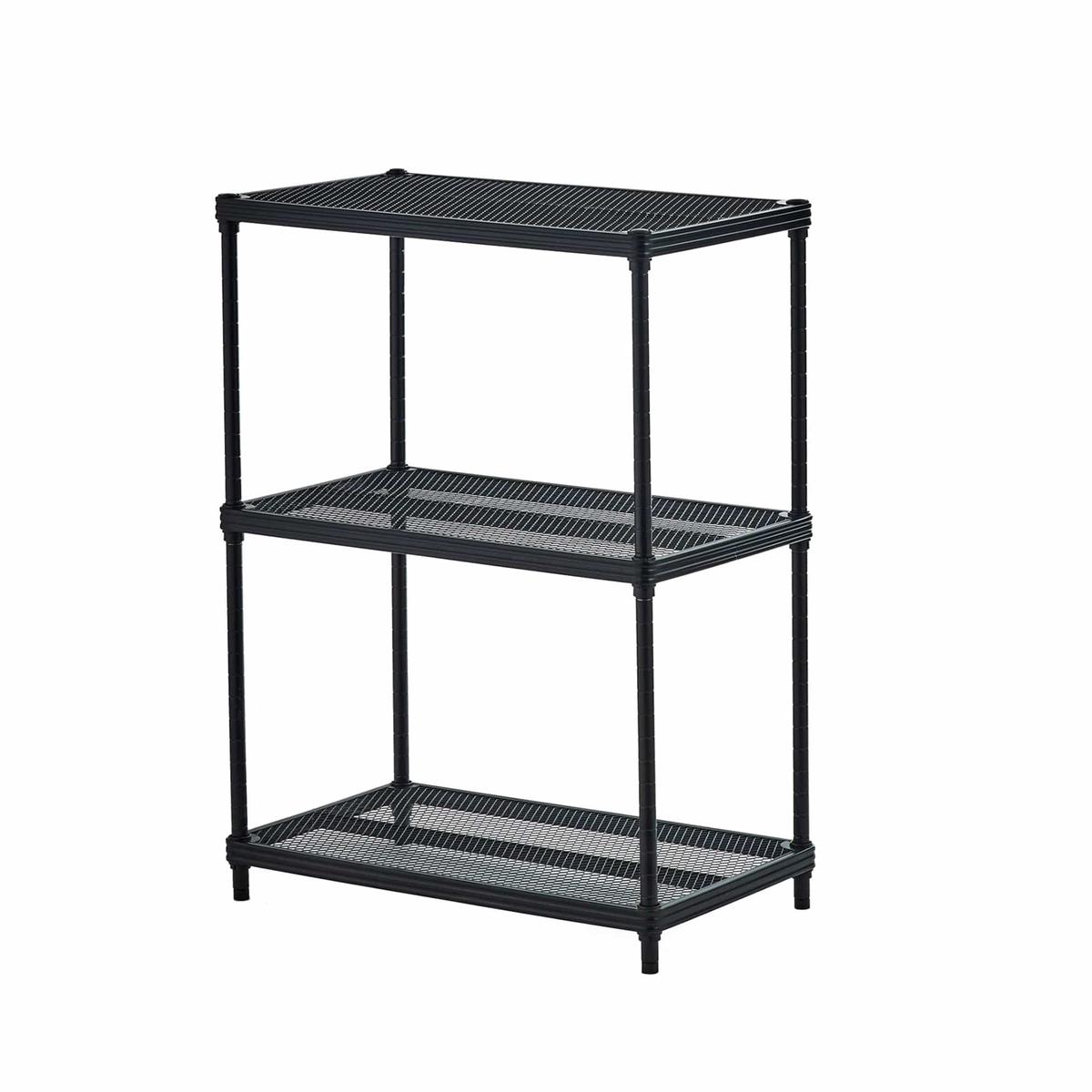 MeshWorks Shelving 3 Tier Black