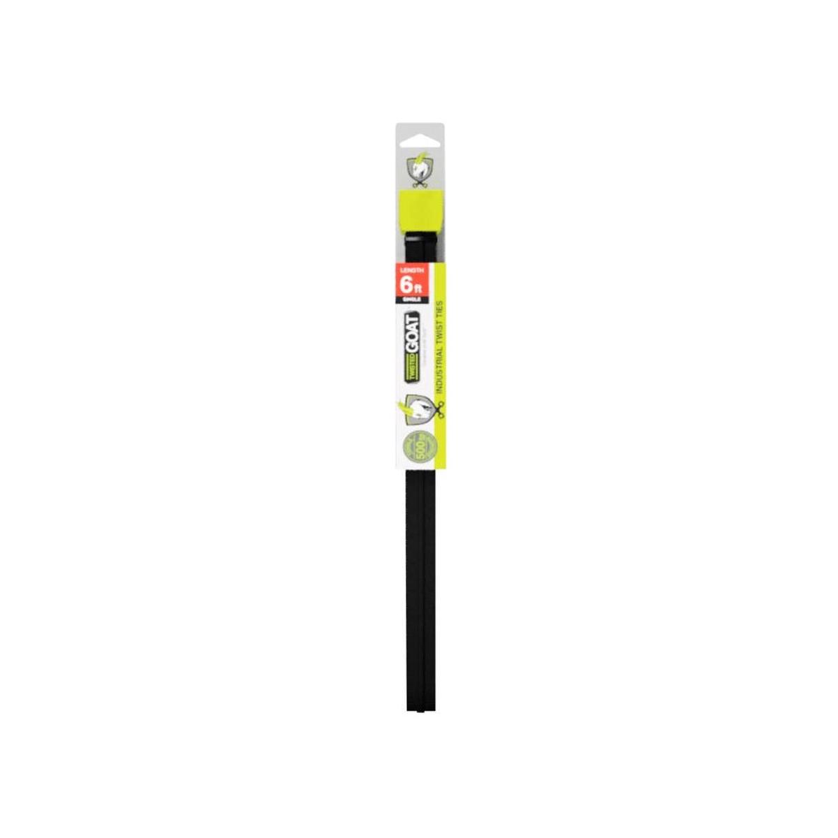 Twisted Goat TG-6FT-1PK Twist Ties Nylon Black