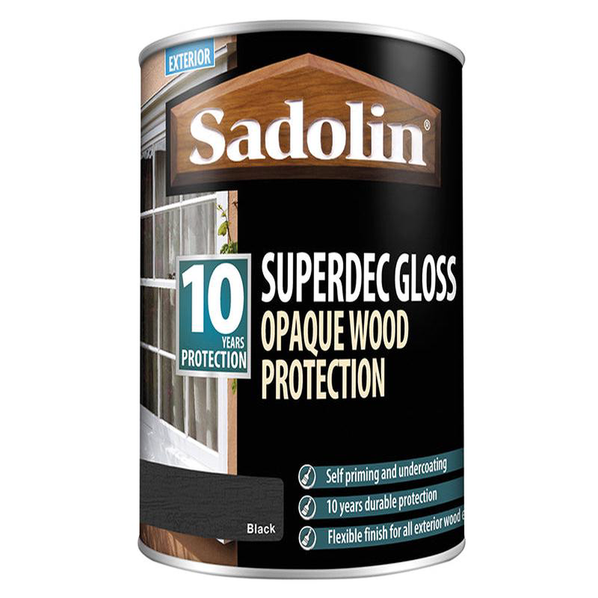 Superdec Opaque Wood Protection Black Gloss 1 litre