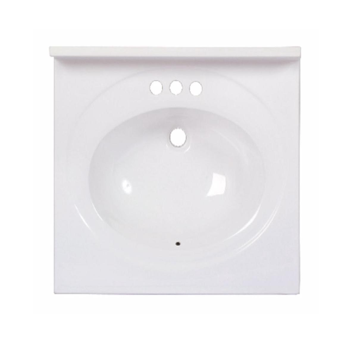 Arstar A222510113C1-3 Standard Bathroom Sink 25 Inch X 22 Inch White