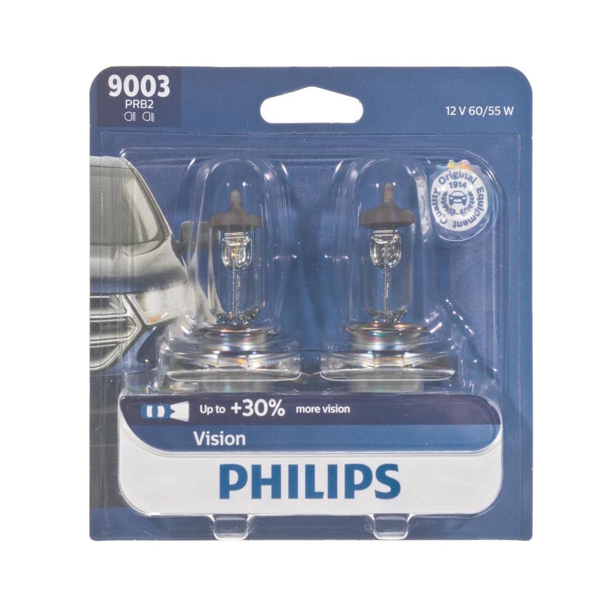 Philips 9003PRB2 Vision Halogen HighLow Beam Automotive Bulb White