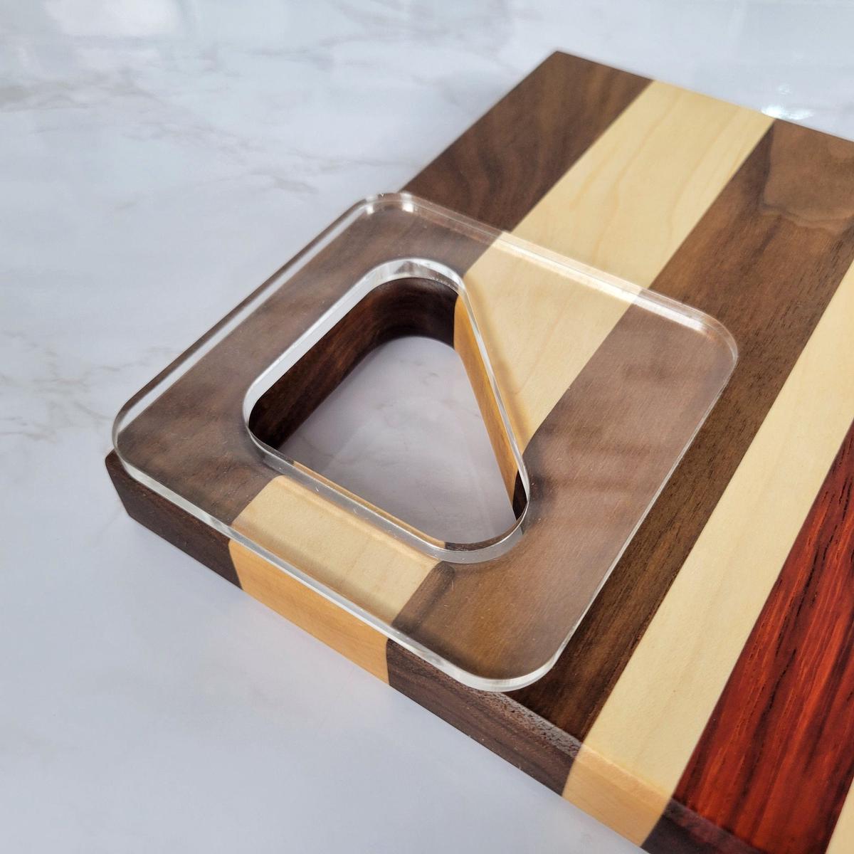 Triangle Cutting Board Corner Handle Acrylic Router Template