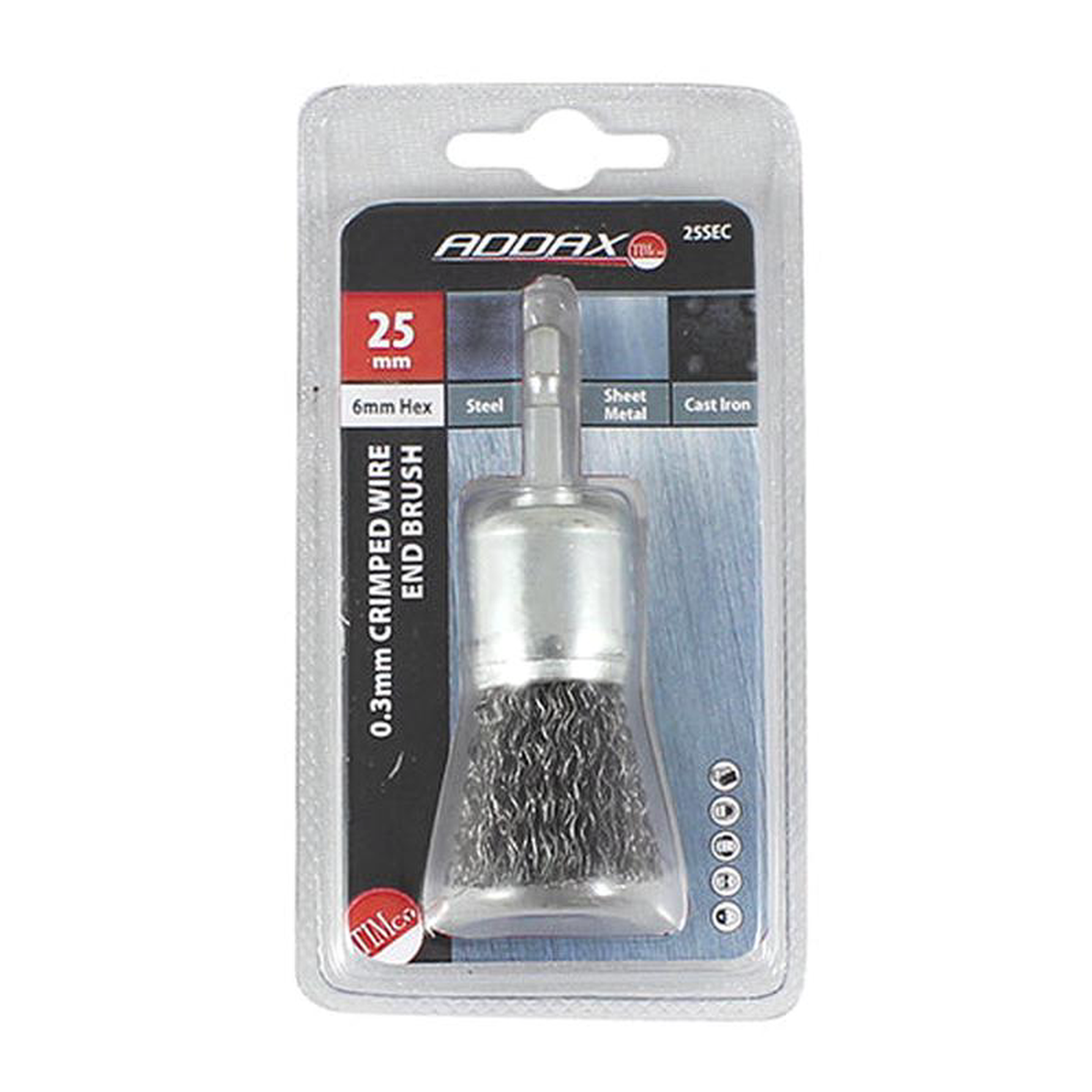TIMCO Drill End Brush Crimped Steel Wire 8211 25mm