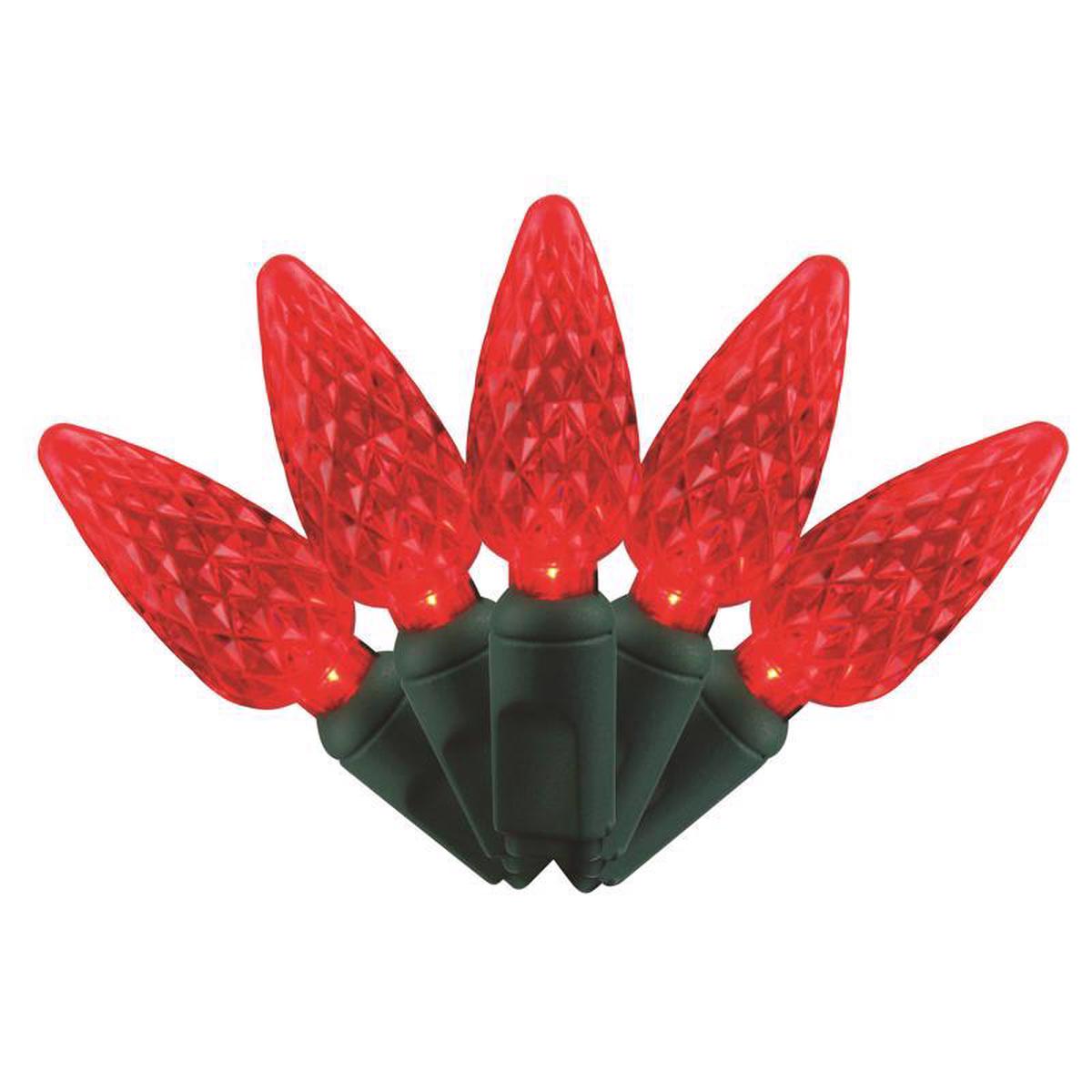 Celebrations C650RDA Platinum LED C6 String Christmas Lights Red