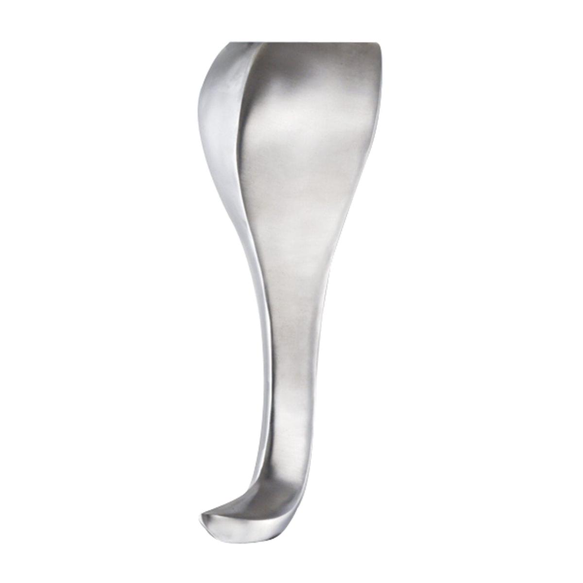9-38 (238 mm) Curved Furniture Leg Polished Aluminum