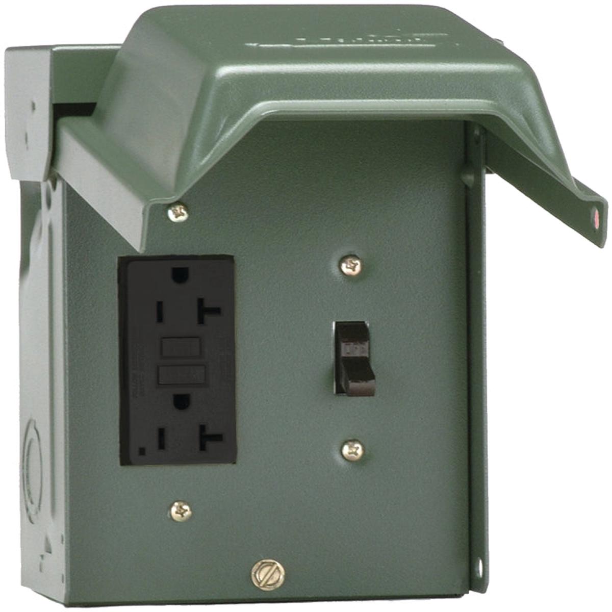 GE U010S010GRP Power Outlet 20 A 120 V Green