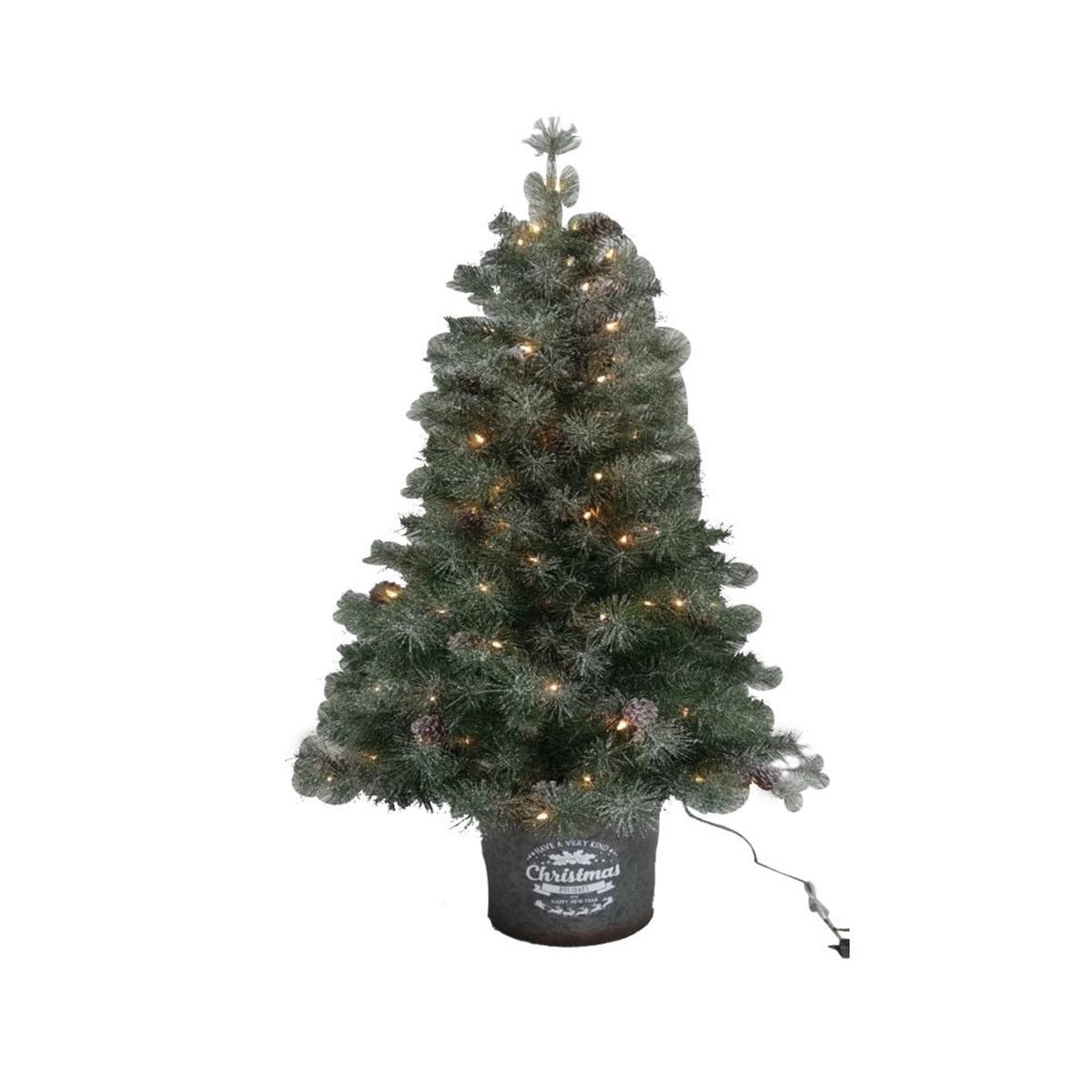 Santas Forest 32650 Frosted Alpine Christmas Trees 5 Feet