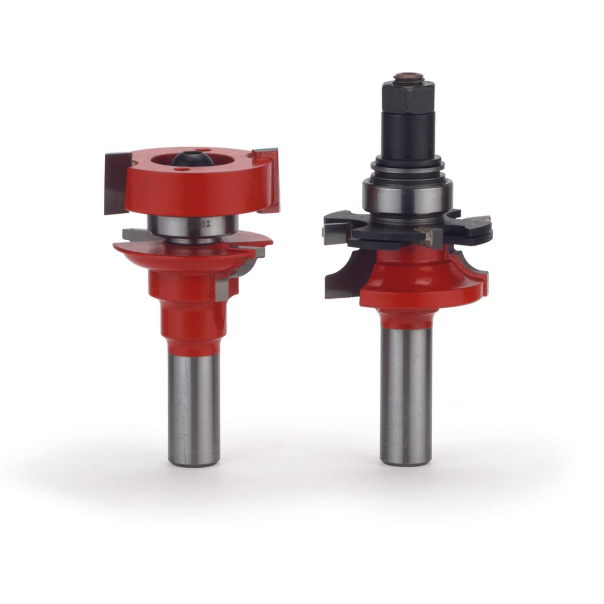 99-763 Adjustable Tenon 2-Piece Rail And Stile Router Router Bit Set Bead Profile 12 Shank
