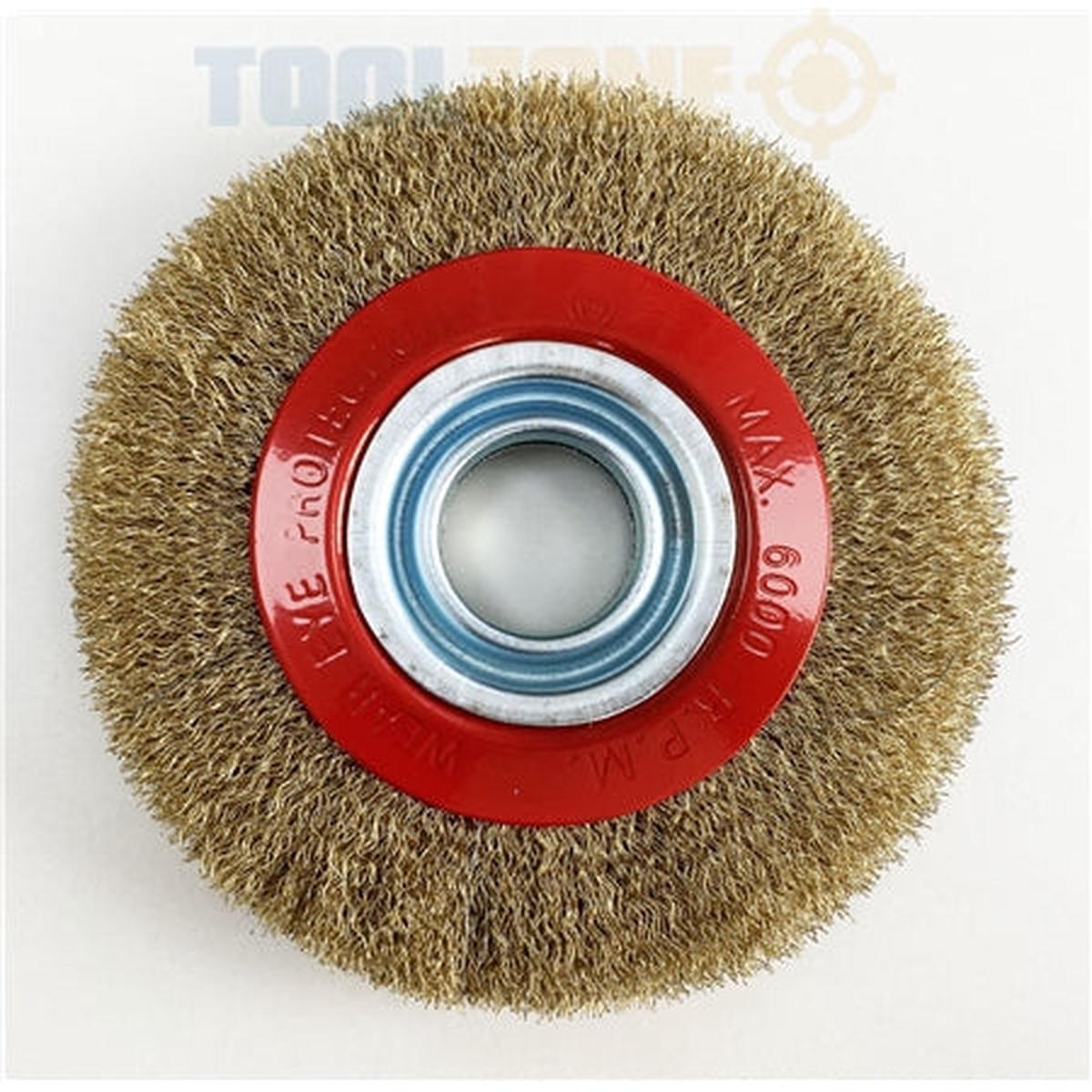 Toolzone PW064 6 Wire Wheel For Bench Grinder