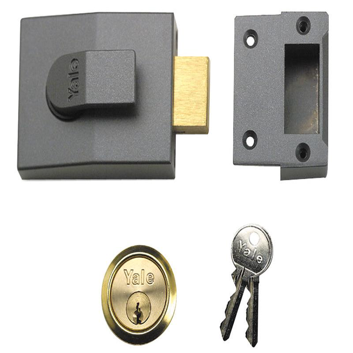 82 Deadbolt Nightlatch 60mm Backset DMG Finish Box