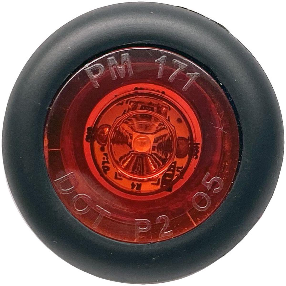 PM V171R Side MarkerClearance Light 9 to 16 V LED Lamp Red Lens Grommet Mounting