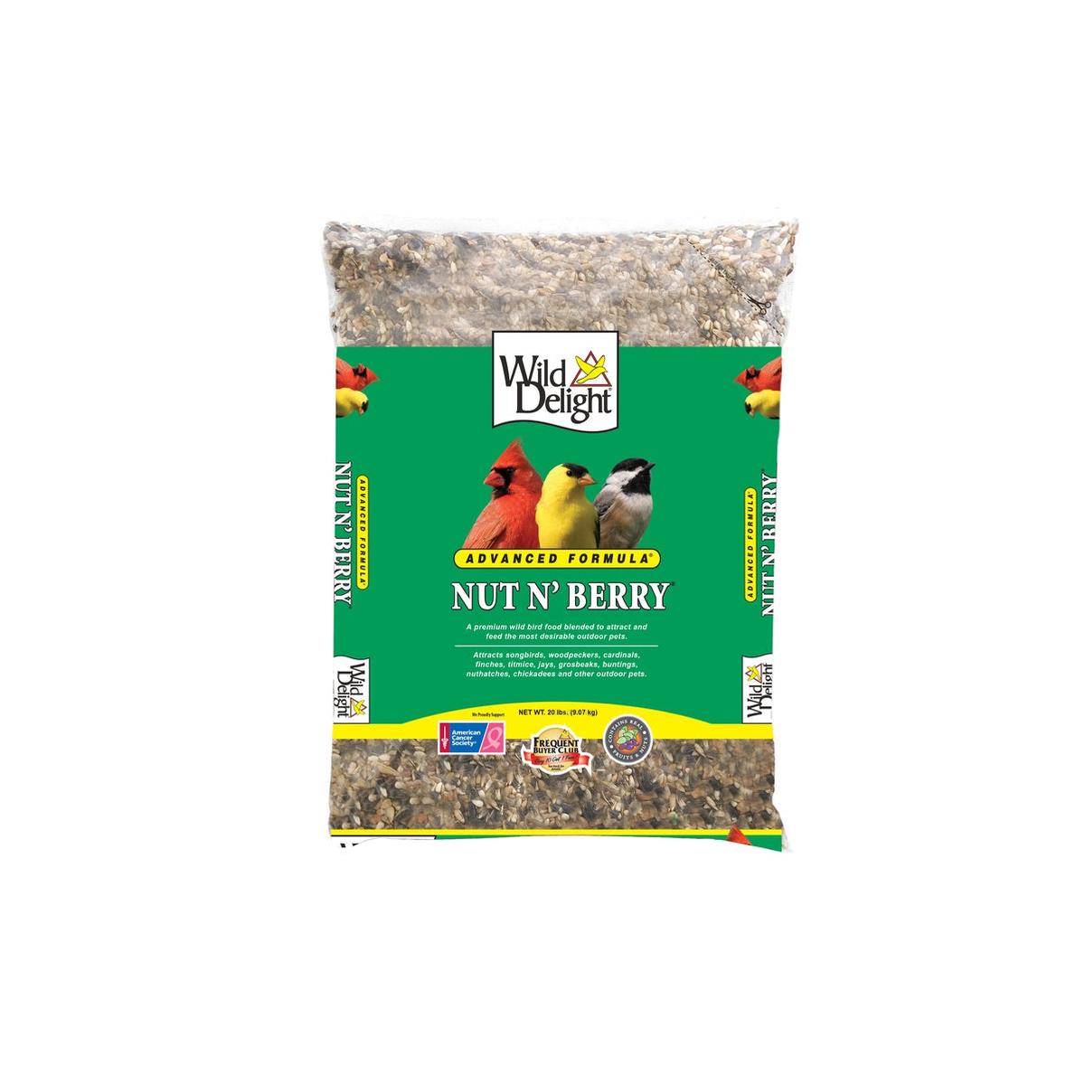 Wild Delight 366200 Nut N Berry Sunflower Kernels Wild Bird Food 20 lb