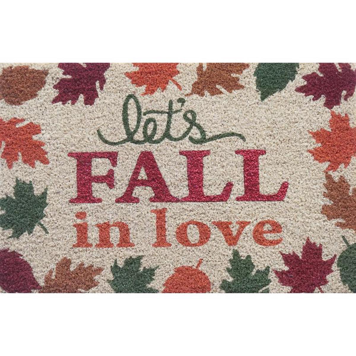 Rockport Premium VBC1828G-HAR184 Lets Fall in Love Harvest Door Mat Multicolored