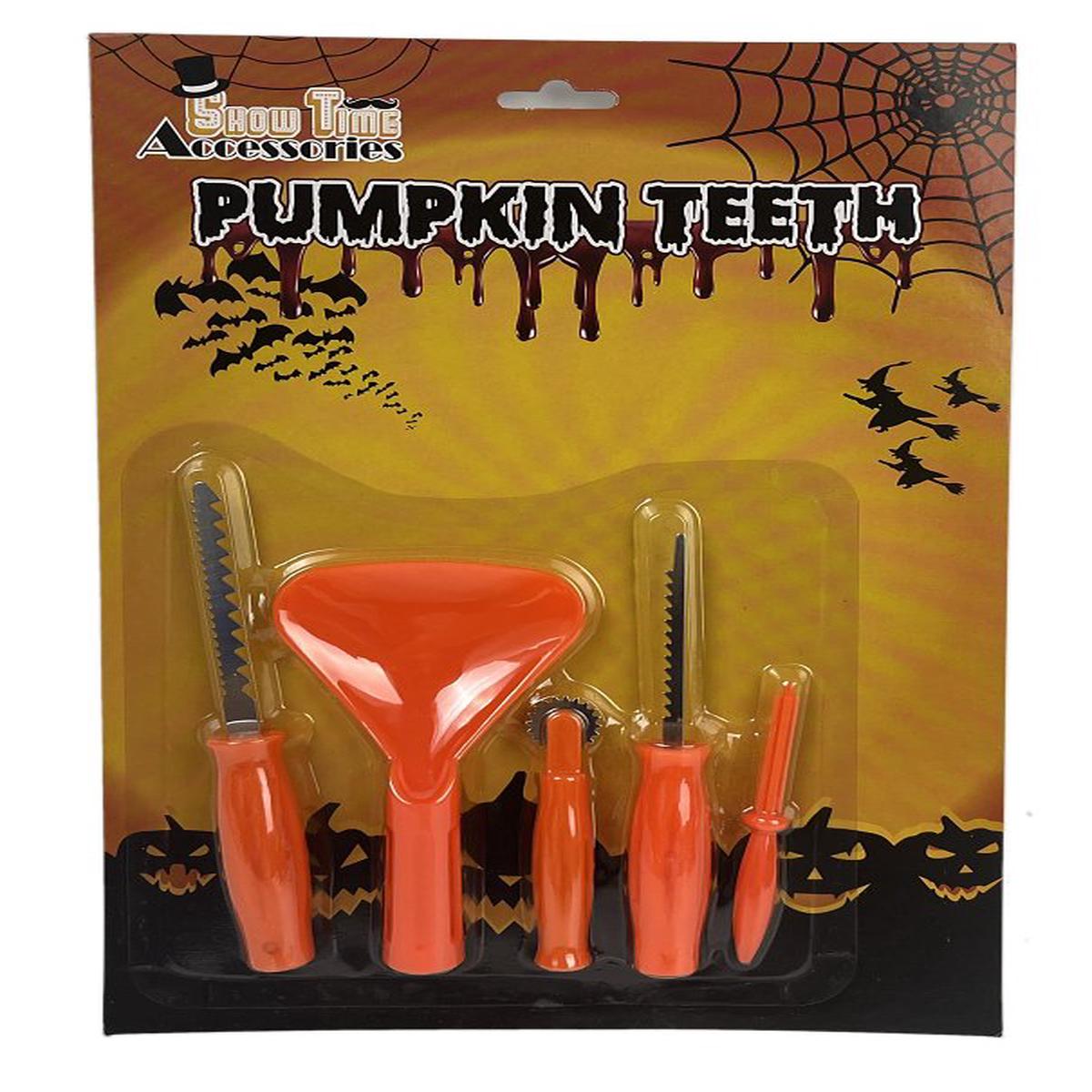 Santas Forest 19913 Pumpkin Carving Kit Plastic Orange Indoor Outdoor