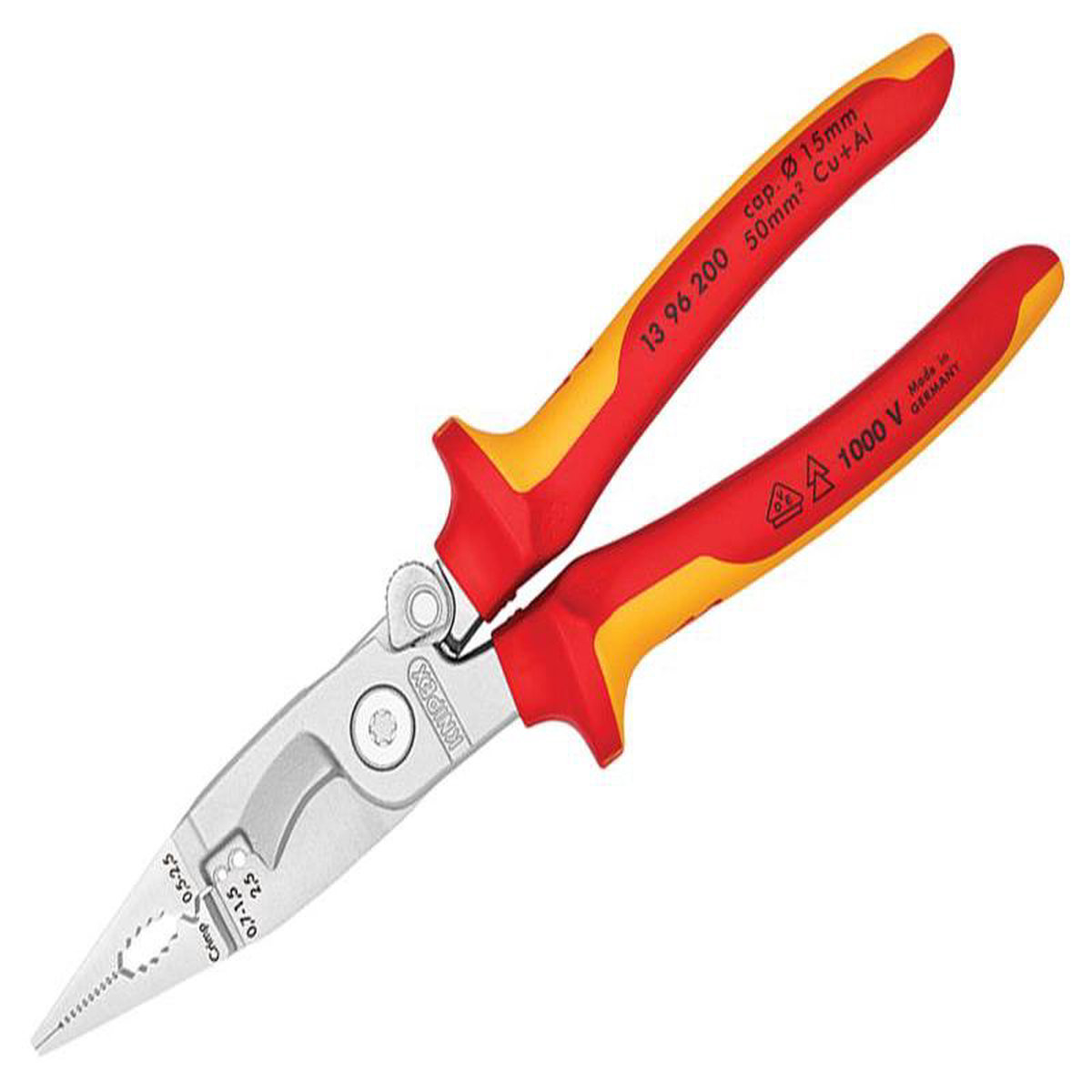 13 96 200 VDE Multifunctional Installation Pliers with Opening Spring 200mm