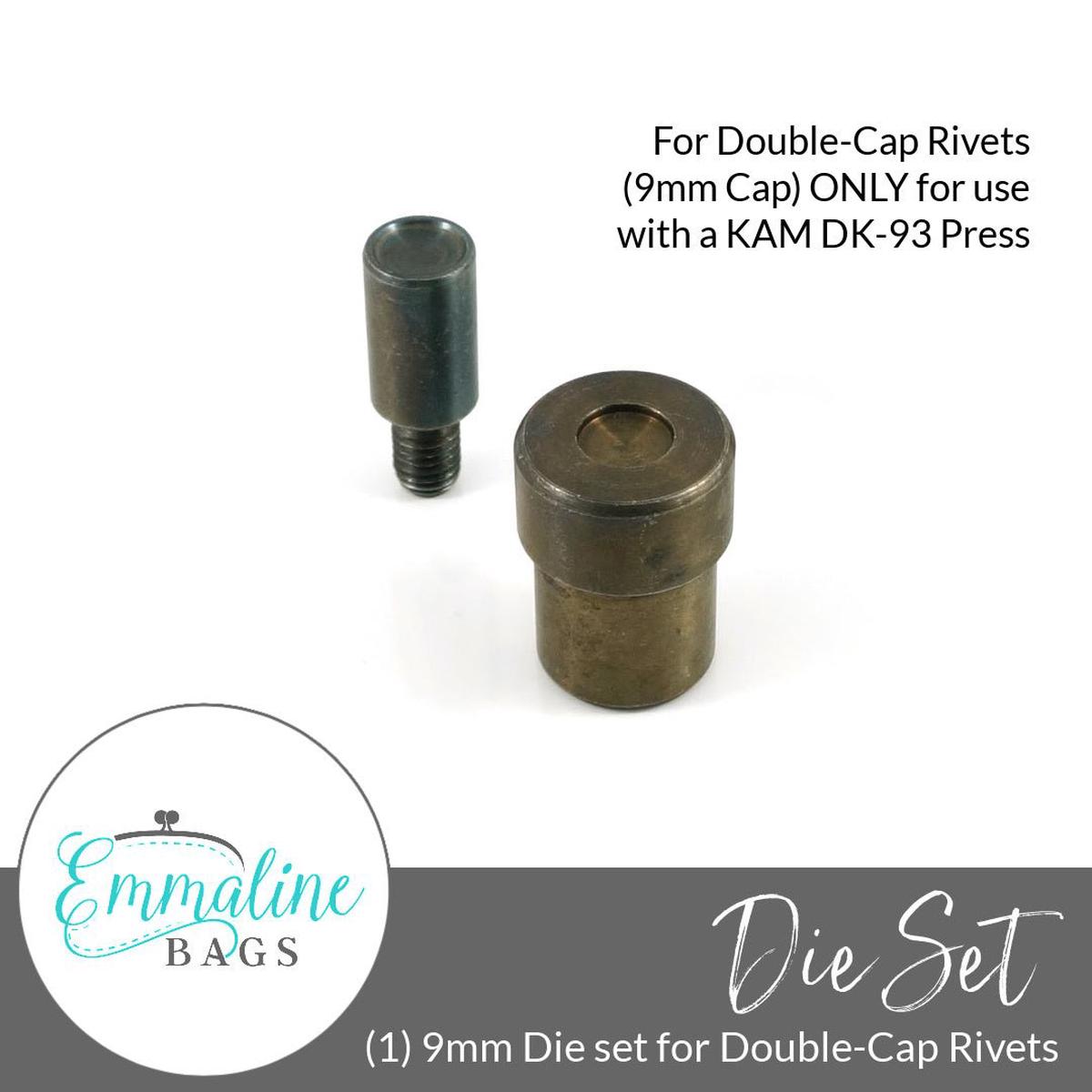 Die Set Double-Cap Rivets (9mm Cap) ONLY for KAM DK-93 Press