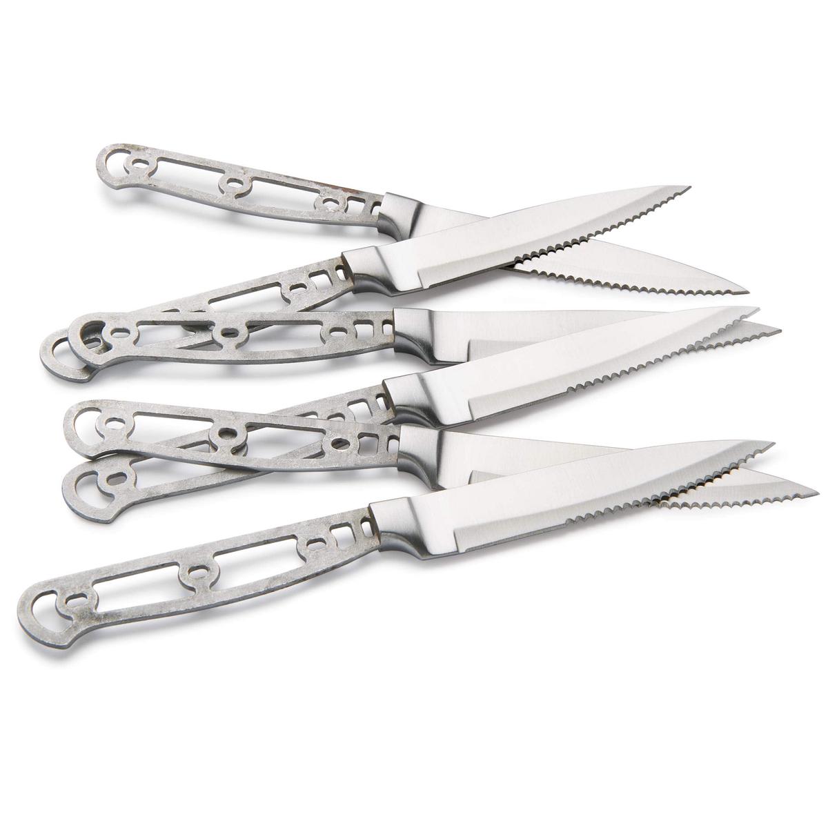 Steak Knife Set for Cutting Steak and Other Meats - 9-316 - SS - Unfinished Kit - 6 Piece